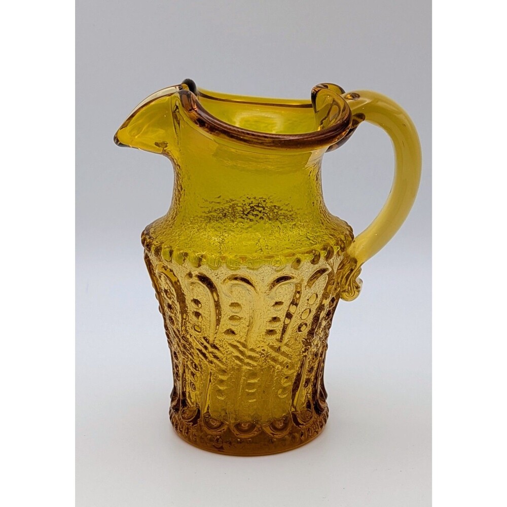 Kanawha Yellow Art‎ Glass Mini Pitcher Cadmium Glow 4"